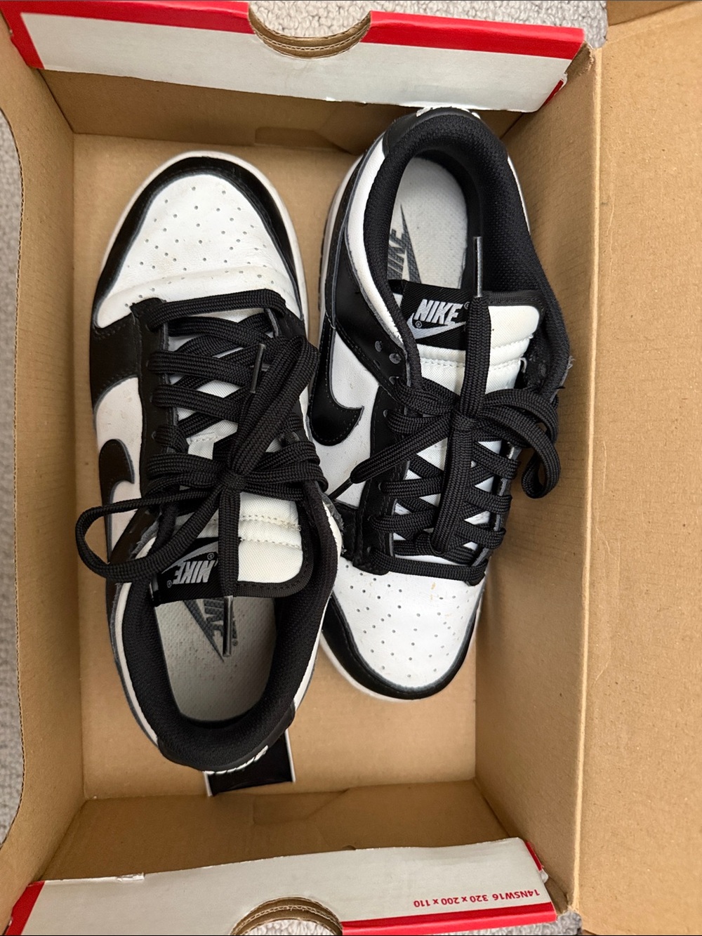 Nike Low Dunk Black and White Low-Top Sneakers with Swoosh
